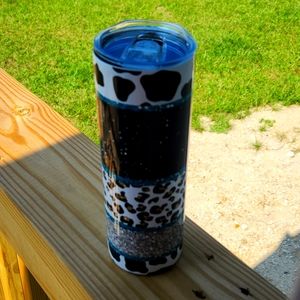 Cow Print Cheetah print tumbler